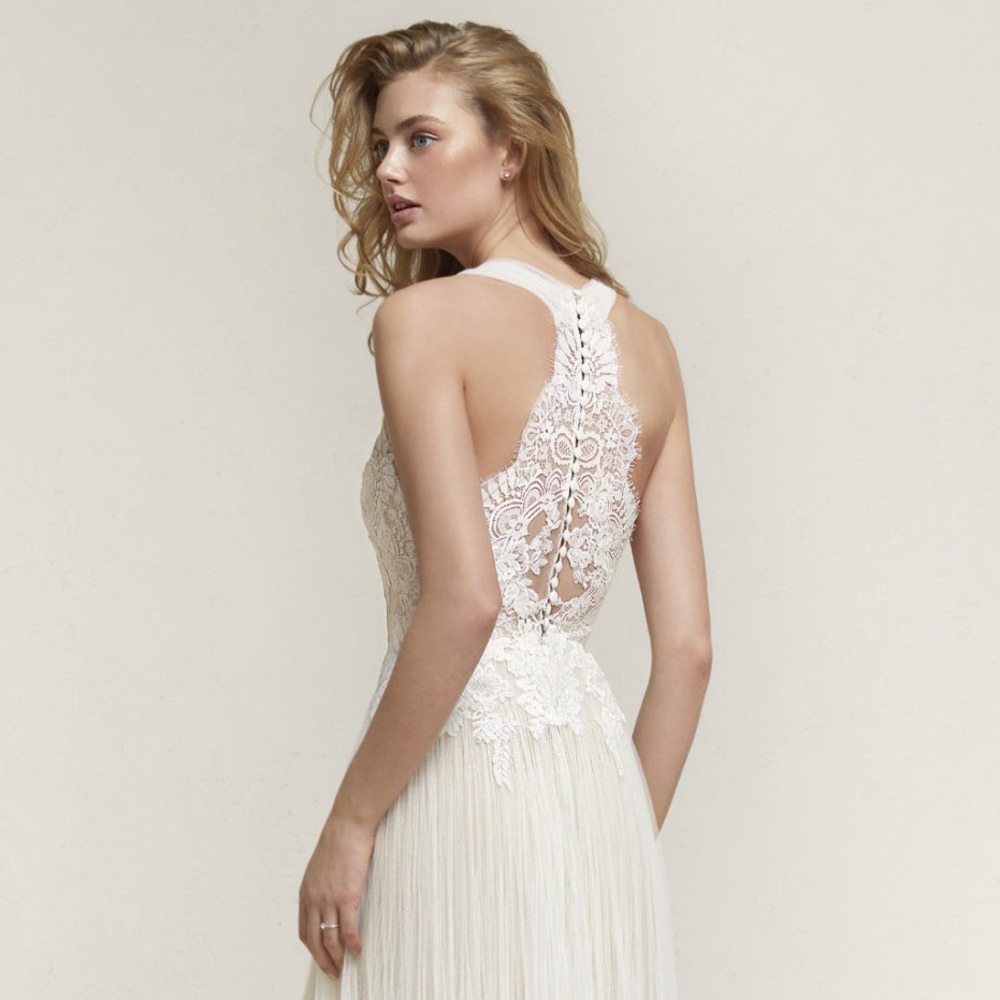 Pronovias Flowing Boho Wedding Dress